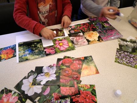 <p>Mosaique de fleurs</p>